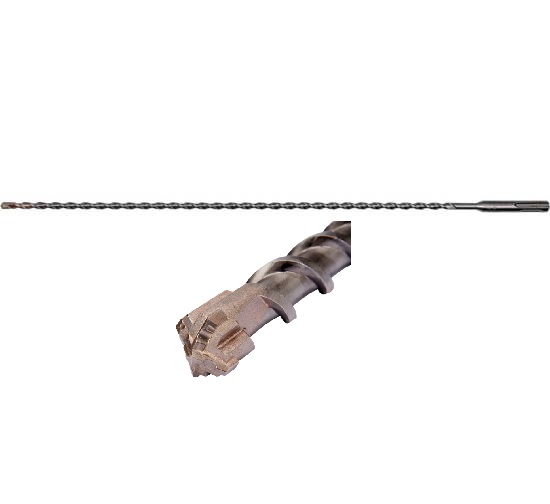 Свердло по залізобетону YATO : SDS+ Premium, "Х"-тип, Ø= 6 х 460 мм, 4 різальні пруги / Код товару: YT-41951